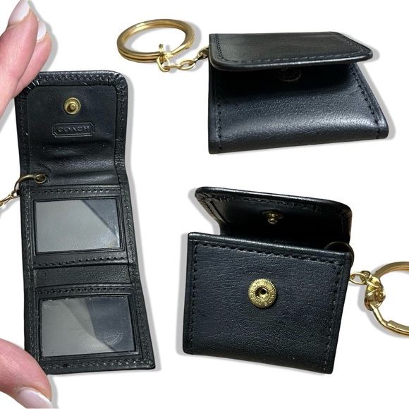 Very Rare HTF Vintage Coach Signature Photo Key Fob Bag Charm | Black | No. 5806 - Picture 16 of 16
